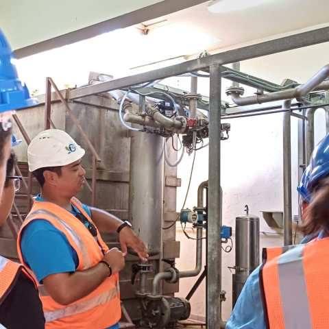a man wearing a blue hat