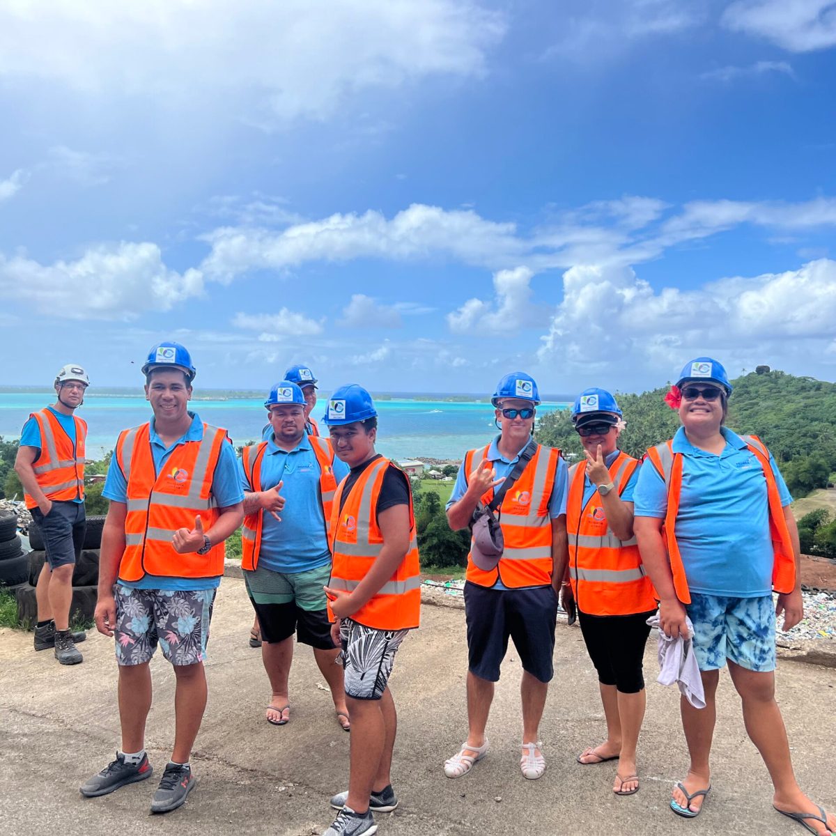 a group of people posing for the camera